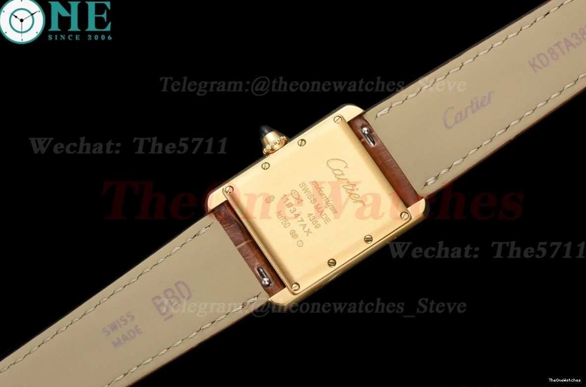 Dial Tank F1F Louis White YG 25.5mm Alligator Quartz LE 0217